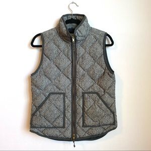 J. Crew Quilted Puffer Vest in Herringbone